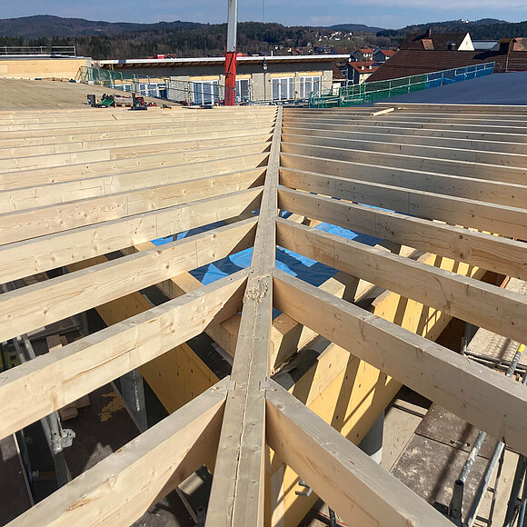 Neubau Lindenhofquartier – Eging Dachstuhl